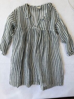 MegbyDesign Linen Stripe Tunic Dress size OS